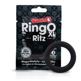 RingO XL Liquid Silicone Cock Ring in Black by Screaming O COCK RINGS